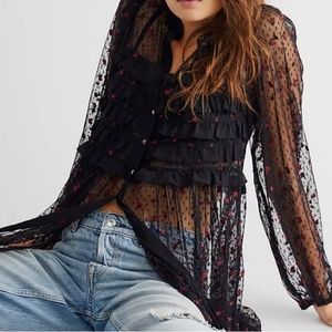 Free People Rose Maxi top size L